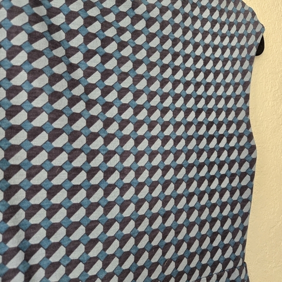 Boden 6R Cowl Neck Sheath Mini Dress Blue Geometric - Picture 5 of 8